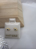 ✨ Aretes Ojo Oro 14K – 14K Gold Eye Stud Earrings