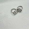 Silver 925 Four-Leaf Clover Huggie Hoop Earrings | Nickel Free