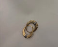 ✨ Aretes Twisted Rope Two-Tone Oro 14K | 14K Gold Twisted Rope Hoop Earrings