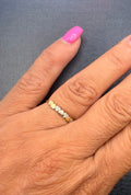 💛 Anillo Corazones Oro 14K – Talla 8 | 14K Gold Heart Ring