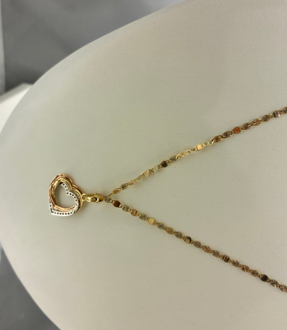 14K GOLD OPEN HEART PENDANT