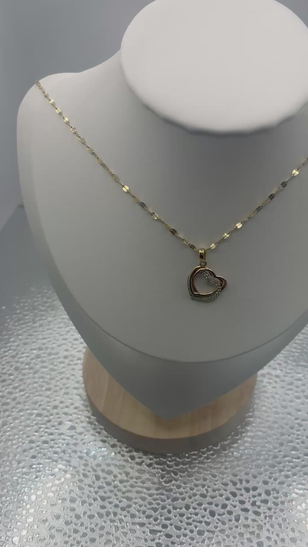 14K GOLD OPEN HEART PENDANT